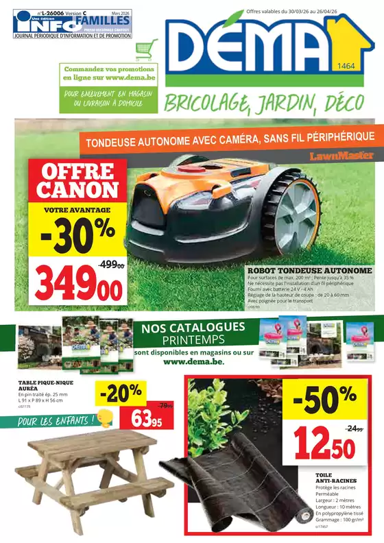 Catalogue Dema | Meilleures offres pour tous les chasseurs de bonnes affaires | 2026-03-30T00:00:00.000Z - 2026-04-26T00:00:00.000Z
