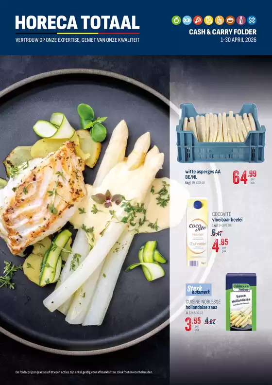 Catalogue Horeca totaal à Kuurne | Cash & Carry Folder. | 2026-04-01T00:00:00.000Z - 2026-04-30T00:00:00.000Z