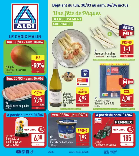 Catalogue Aldi à Haacht | Bons plans exclusifs | 2026-03-30T00:00:00.000Z - 2026-04-09T00:00:00.000Z