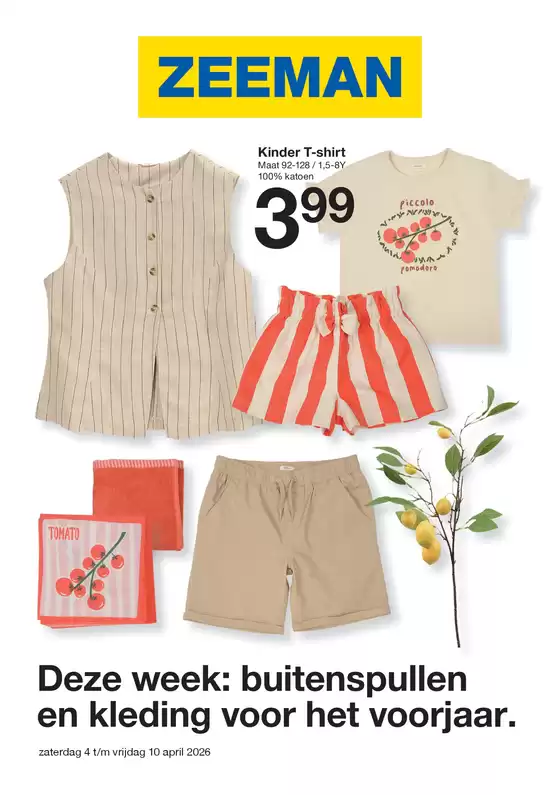 Catalogue Zeeman à Meise | Zeeman Week 15 zaterdag 4 april tm vrijdag 10 april 2026. | 2026-04-04T00:00:00.000Z - 2026-04-10T00:00:00.000Z