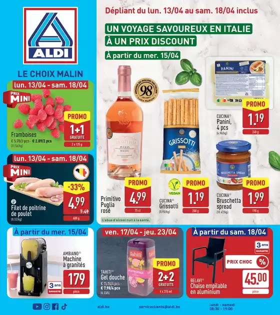 Catalogue Aldi à Gembloux | Promotions spéciales en cours | 2026-04-13T00:00:00.000Z - 2026-04-23T00:00:00.000Z