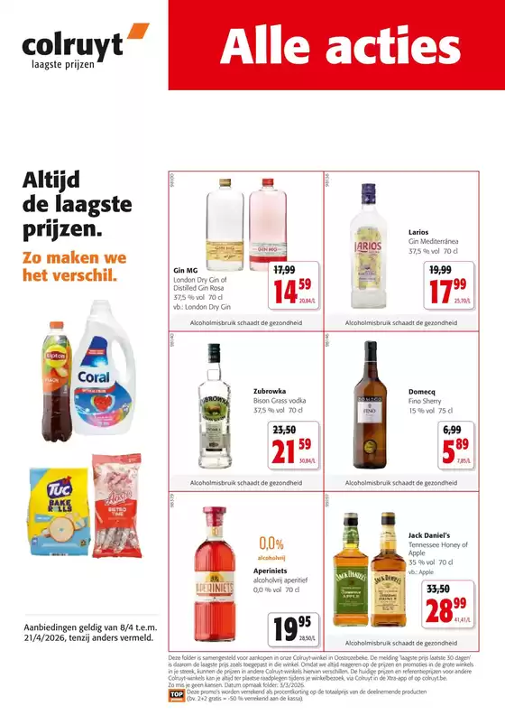 Catalogue Colruyt | Super réductions sur des produits sélectionnés | 2026-04-08T00:00:00.000Z - 2026-04-21T00:00:00.000Z