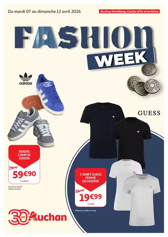 Catalogue Auchan | FASHION WEEK | 2026-04-08T00:00:00.000Z - 2026-04-12T00:00:00.000Z