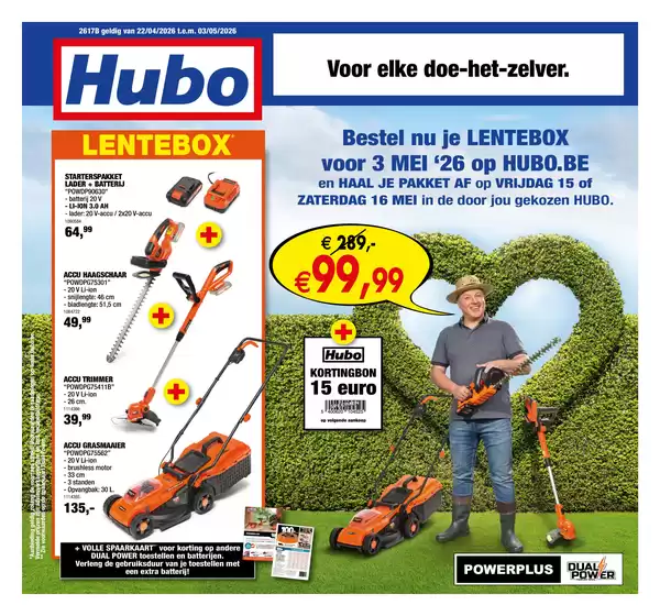 Catalogue Hubo | Hubo Folder geldig t.e.m. 03/05/2026 NL | 2026-04-22T00:00:00.000Z - 2026-05-03T00:00:00.000Z