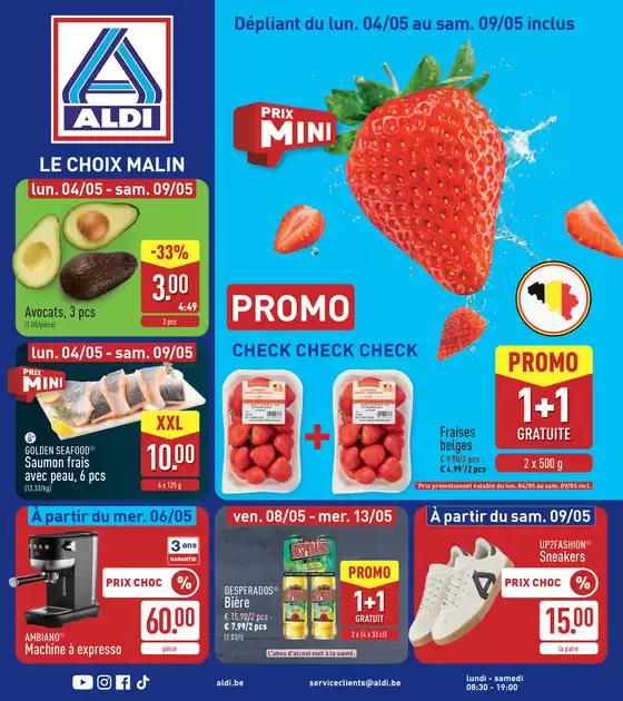 Catalogue Aldi à Seraing | Super offre pour tous les clients | 2026-05-04T00:00:00.000Z - 2026-05-09T00:00:00.000Z