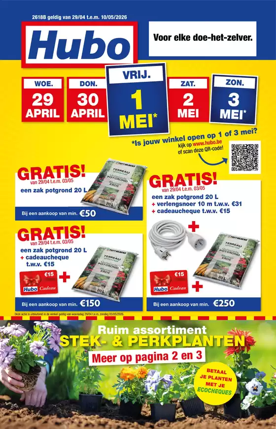 Catalogue Hubo | Hubo Folder geldig t.e.m. 10/05/2026 NL | 2026-04-29T00:00:00.000Z - 2026-05-10T00:00:00.000Z
