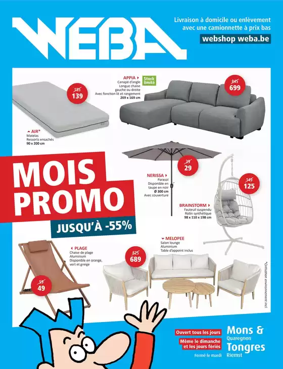 Catalogue Weba | Mois PROMO chez WEBA WEBA Meubelen | 2026-05-05T00:00:00.000Z - 2026-05-19T00:00:00.000Z