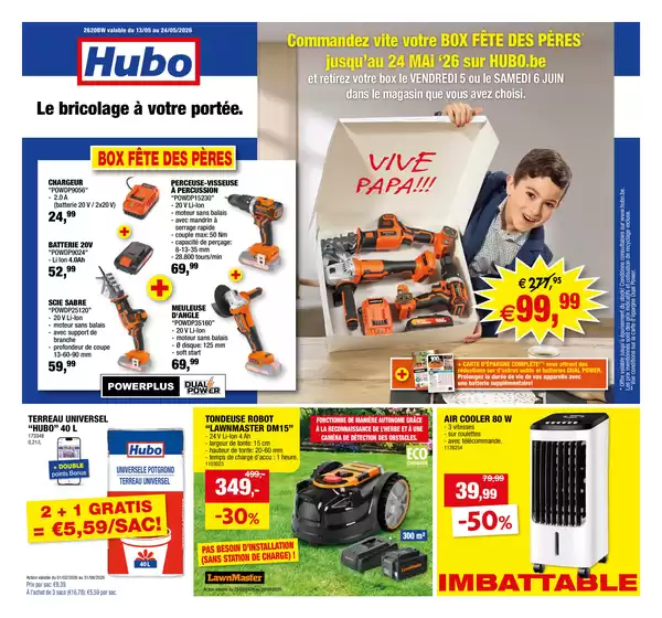 Catalogue Hubo | Hubo Dépliant valable jusqu'au 24/05/2026 FR | 2026-05-13T00:00:00.000Z - 2026-06-06T00:00:00.000Z