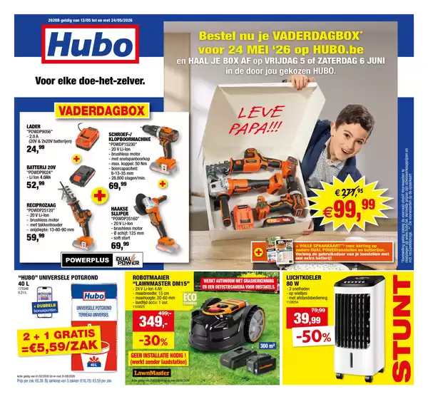 Catalogue Hubo | Hubo Folder geldig t.e.m. 24/05/2026 NL | 2026-05-13T00:00:00.000Z - 2026-05-24T00:00:00.000Z