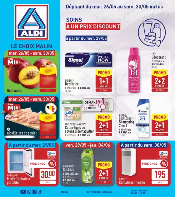 Catalogue Aldi à Brasschaat | Meilleures offres pour tous les clients | 2026-05-26T00:00:00.000Z - 2026-06-04T00:00:00.000Z