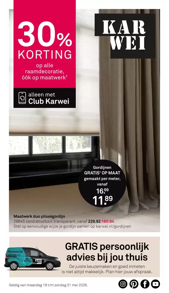 Catalogue Karwei à Burdinne | Oferta | 2026-05-18T00:00:00.000Z - 2026-05-31T00:00:00.000Z