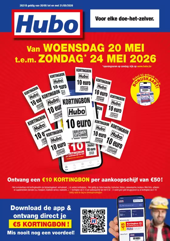 Catalogue Hubo | Hubo Folder geldig t.e.m. 31/05/2026 NL | 2026-05-20T00:00:00.000Z - 2026-05-31T00:00:00.000Z