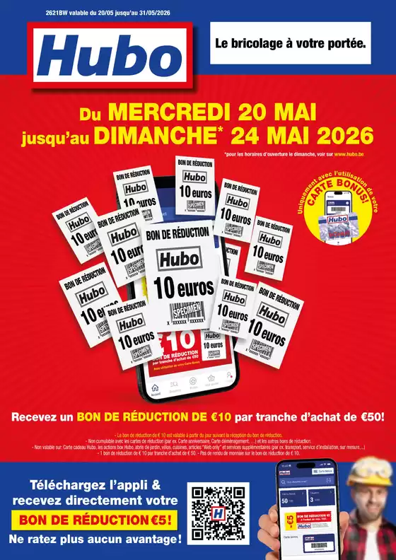 Catalogue Hubo | Hubo Dépliant valable jusqu'au 31/05/2026 FR | 2026-05-20T00:00:00.000Z - 2026-05-31T00:00:00.000Z