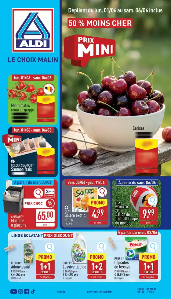 Catalogue Aldi à Gembloux | Bonnes affaires et offres actuelles | 2026-06-01T00:00:00.000Z - 2026-06-11T00:00:00.000Z