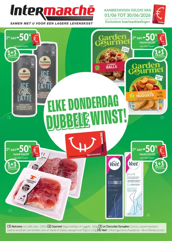 Catalogue Intermarché | De juniaanbiedingen met de intermarche kaart 2026 - NL | 2026-06-01T00:00:00.000Z - 2026-06-30T00:00:00.000Z