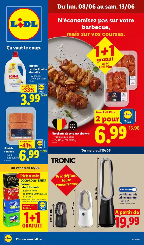 Catalogue Lidl à Quaregnon | 0806 - 1306 | 2026-06-08T00:00:00.000Z - 2026-06-13T00:00:00.000Z
