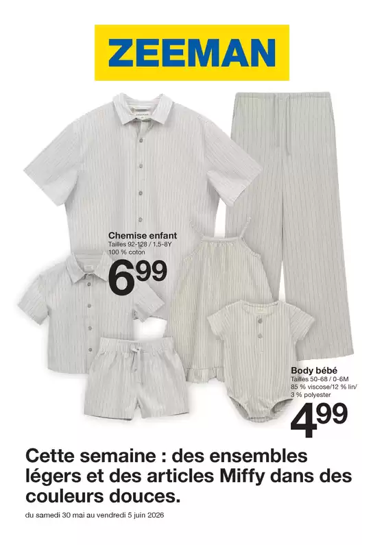 Catalogue Zeeman | Zeeman Semaine 23 du samedi 30 mai au vendredi 5 juin 2026. | 2026-05-30T00:00:00.000Z - 2026-06-05T00:00:00.000Z