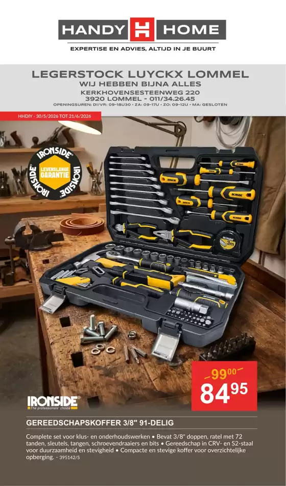 Catalogue HandyHome à Aartselaar | folder HandyHome Legerstock Luyckx NL | 2026-05-30T00:00:00.000Z - 2026-06-21T00:00:00.000Z