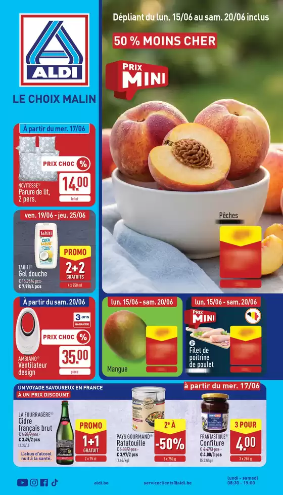 Catalogue Aldi | Offres pour les chasseurs de bonnes affaires | 2026-06-15T00:00:00.000Z - 2026-06-20T00:00:00.000Z