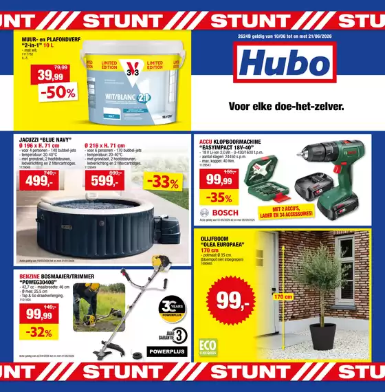Catalogue Hubo | Hubo Folder geldig t.e.m. 21/06/2026 NL | 2026-06-10T00:00:00.000Z - 2026-07-31T00:00:00.000Z
