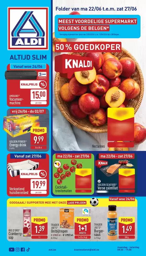 Catalogue Aldi à Rotselaar | Offres exclusives pour nos clients | 2026-06-22T00:00:00.000Z - 2026-07-02T00:00:00.000Z