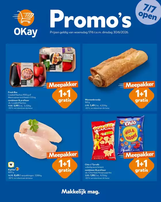 Catalogue OKay Supermarkt à Habay | De folder van Okay - NL | 2026-06-17T00:00:00.000Z - 2026-06-30T00:00:00.000Z