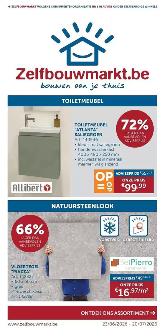 Catalogue Zelfbouwmarkt à Wemmel | Oferta-NL | 2026-06-23T00:00:00.000Z - 2026-07-20T00:00:00.000Z