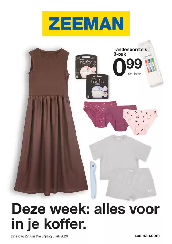 Catalogue Zeeman | Zeeman Week 27 zaterdag 27 juni tm vrijdag 3 juli 2026. | 2026-06-27T00:00:00.000Z - 2026-07-03T00:00:00.000Z
