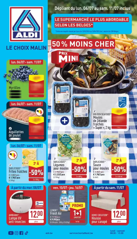 Aldi folder | Offres pour les chasseurs de bonnes affaires | 2026-07-06T00:00:00.000Z - 2026-07-11T00:00:00.000Z