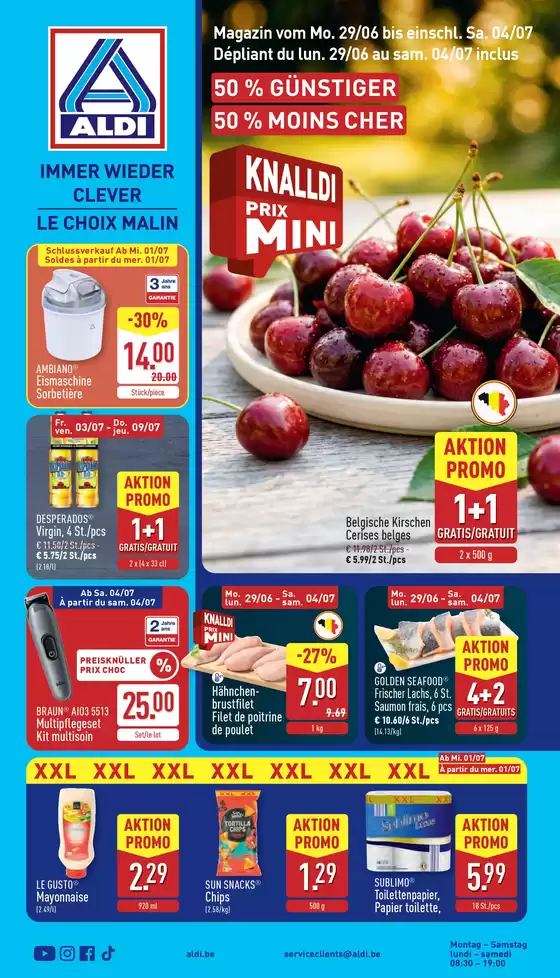 Aldi folder | Réductions et promotions | 2026-06-29T00:00:00.000Z - 2026-07-09T00:00:00.000Z