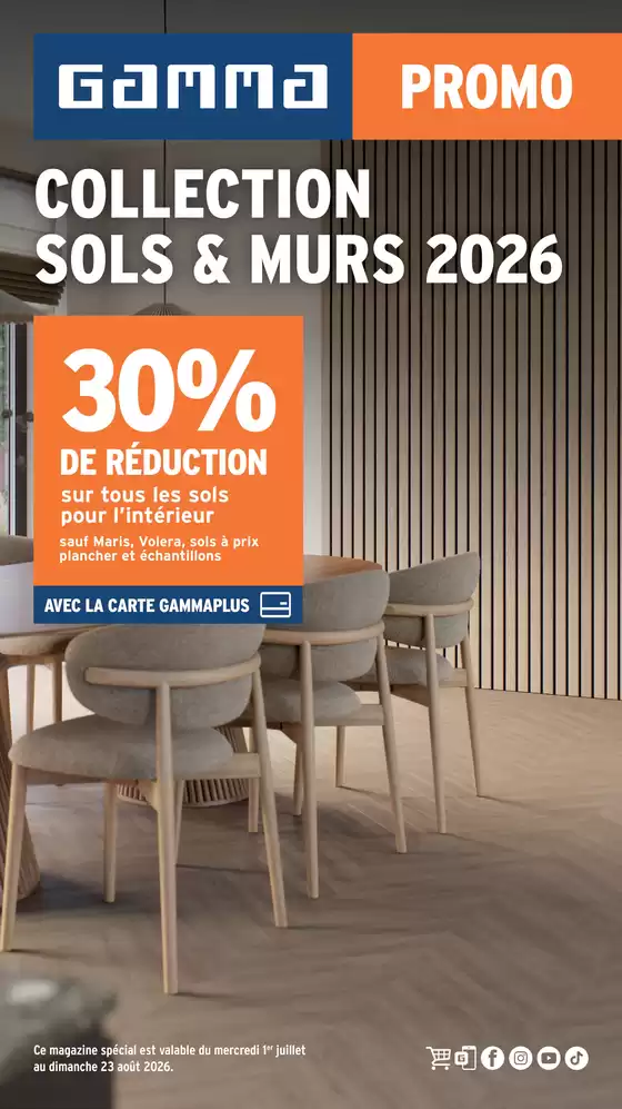 Catalogue GAMMA à Walhain | Meilleures offres pour les acheteurs économes | 2026-07-01T00:00:00.000Z - 2026-08-23T00:00:00.000Z