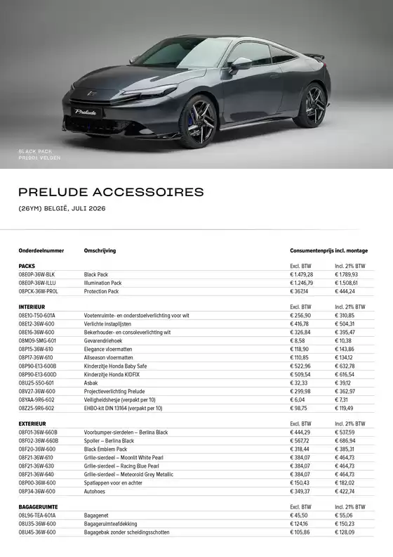 Catalogue Honda à Aartselaar | Prelude | 2026-07-01T00:00:00.000Z - 2026-07-31T00:00:00.000Z