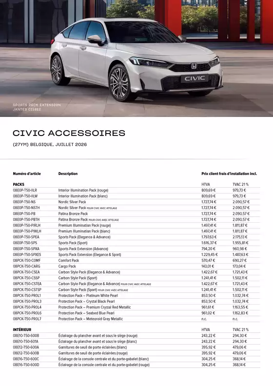 Catalogue Honda | Civic | 2026-07-01T00:00:00.000Z - 2026-07-31T00:00:00.000Z