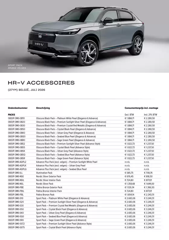 Catalogue Honda à Aartselaar | Hr v | 2026-07-01T00:00:00.000Z - 2026-07-31T00:00:00.000Z