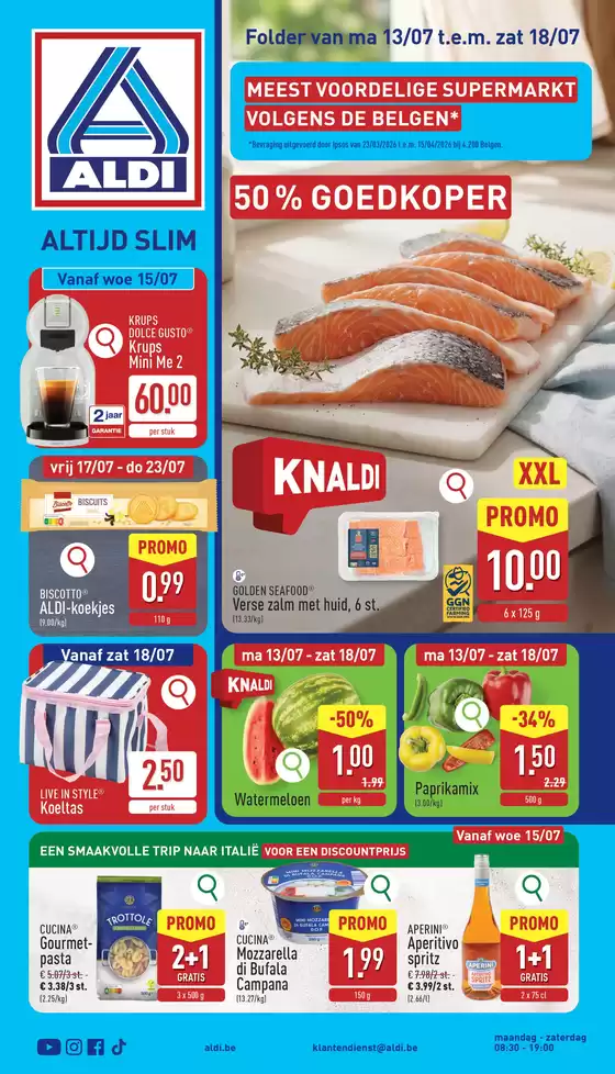 Aldi folder | Super offre pour les chasseurs de bonnes affaires | 2026-07-13T00:00:00.000Z - 2026-07-18T00:00:00.000Z