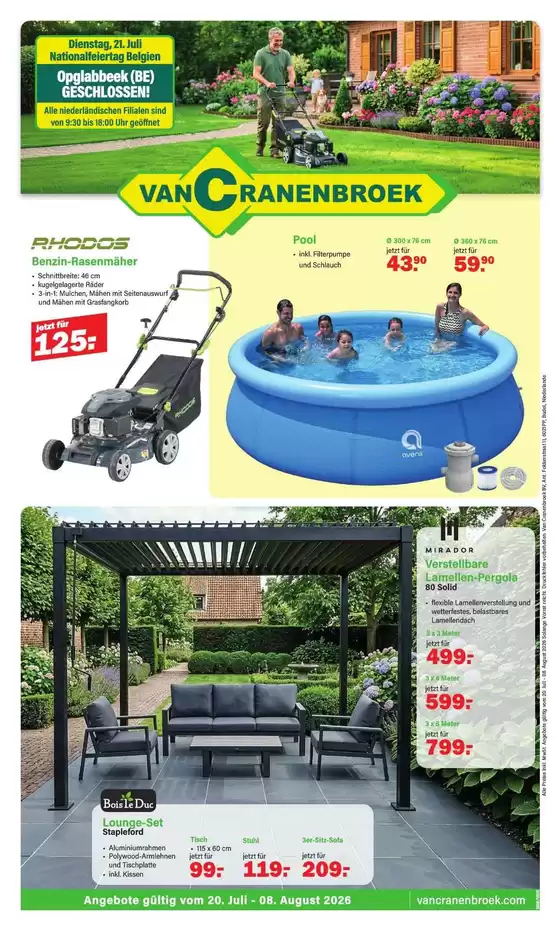 Van Cranenbroek folder in Meise | folder Van Cranenbroek DE | 2026-07-20T00:00:00.000Z - 2026-08-08T00:00:00.000Z