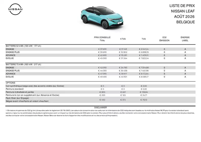 Nissan folder | TDS Nissan LEAF BEFR | 2026-08-01T00:00:00.000Z - 2026-08-31T00:00:00.000Z