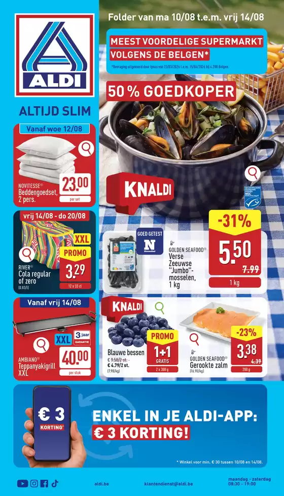 Aldi folder | Super réductions sur des produits sélectionnés | 2026-08-10T00:00:00.000Z - 2026-08-14T00:00:00.000Z
