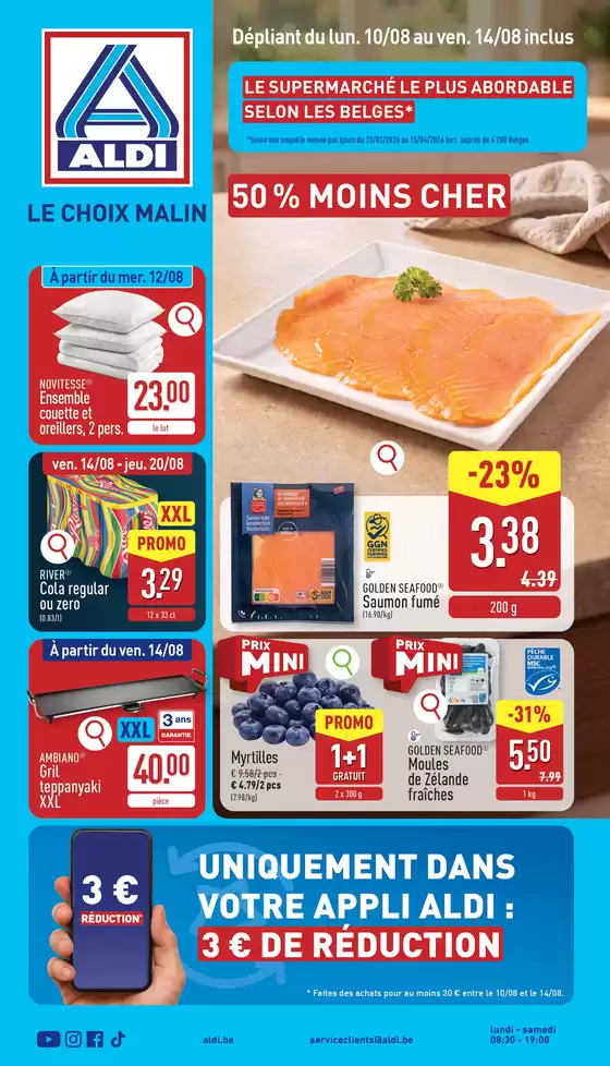 Aldi folder | Meilleures offres pour tous les clients | 2026-08-10T00:00:00.000Z - 2026-08-20T00:00:00.000Z