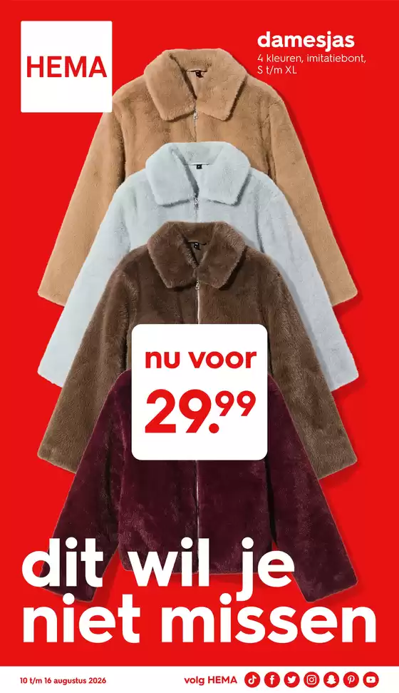 Hema folder in Destelbergen | Bonnes affaires et offres actuelles | 2026-08-10T00:00:00.000Z - 2026-08-16T00:00:00.000Z