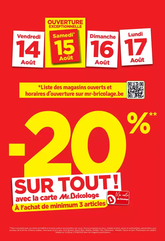 Catalogue Mr. Bricolage | Folder 12 2026 | 2026-08-14T00:00:00.000Z - 2026-08-17T00:00:00.000Z