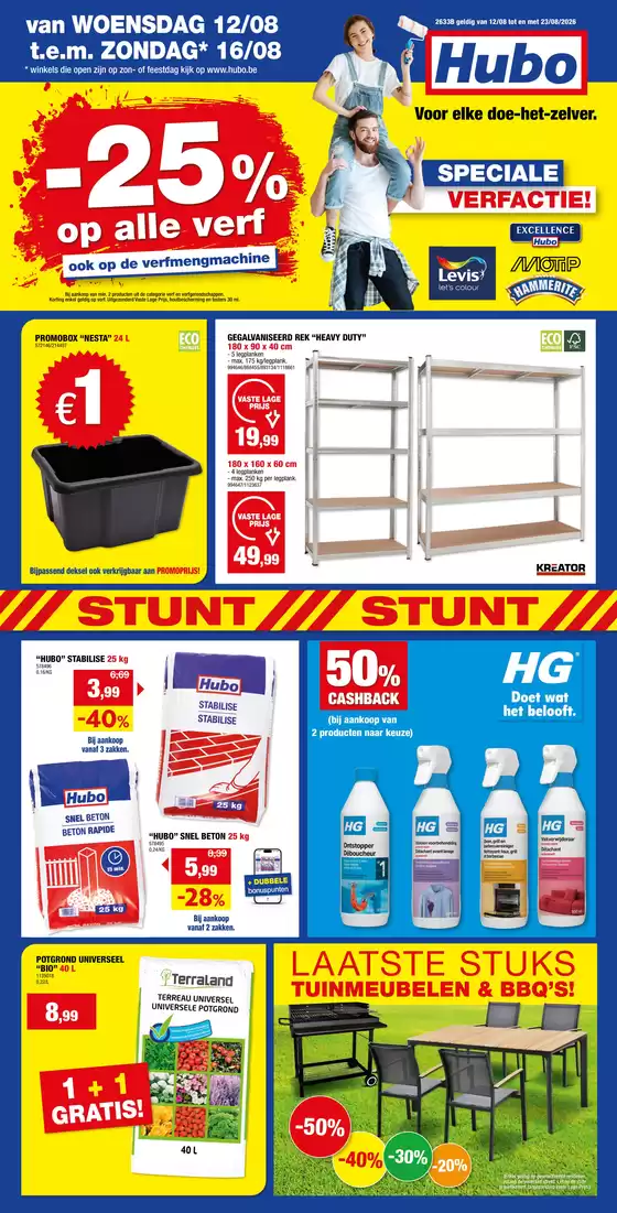 Catalogue Hubo à Bruges | Hubo Folder geldig t.e.m. 23/08/2026 NL | 2026-08-12T00:00:00.000Z - 2026-08-23T00:00:00.000Z