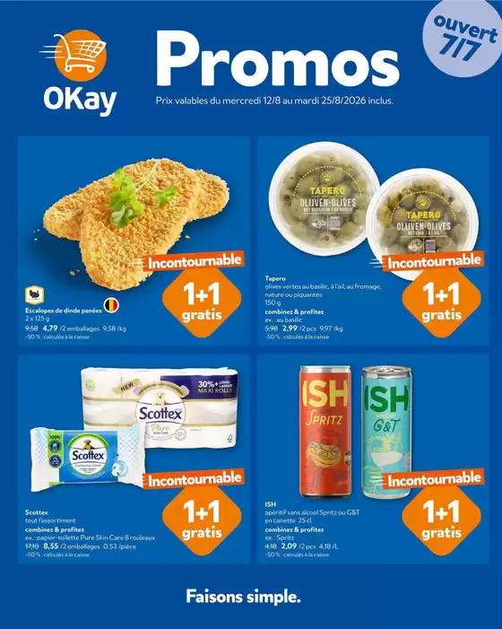 OKay Supermarkt folder | Le dépliant dOkay - FR | 2026-08-12T00:00:00.000Z - 2026-08-25T00:00:00.000Z