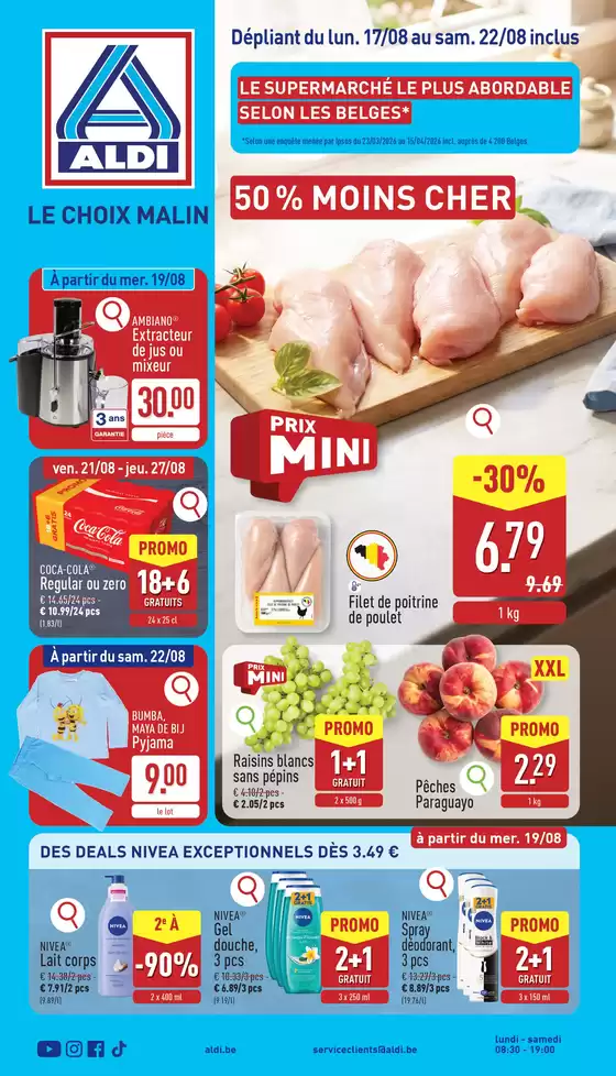 Aldi folder in | Bons plans exclusifs | 2026-08-17T00:00:00.000Z - 2026-08-27T00:00:00.000Z