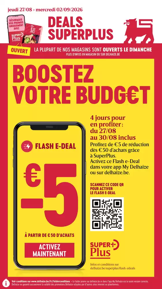 Catalogue Delhaize à Diepenbeek | Super réductions sur des produits sélectionnés | 2026-08-27T00:00:00.000Z - 2026-09-02T00:00:00.000Z