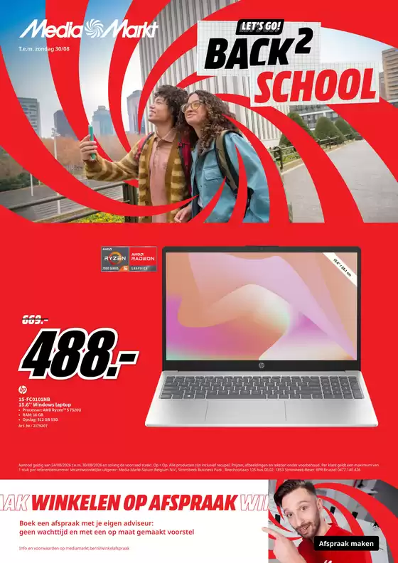 Media Markt folder | A Media Markt BE - 26W35 B2S BE-FL | 2026-08-24T00:00:00.000Z - 2026-08-30T00:00:00.000Z