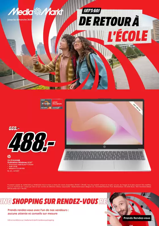 Media Markt folder | A Media Markt BE - 26W35 B2S BE-FR | 2026-08-24T00:00:00.000Z - 2026-08-30T00:00:00.000Z