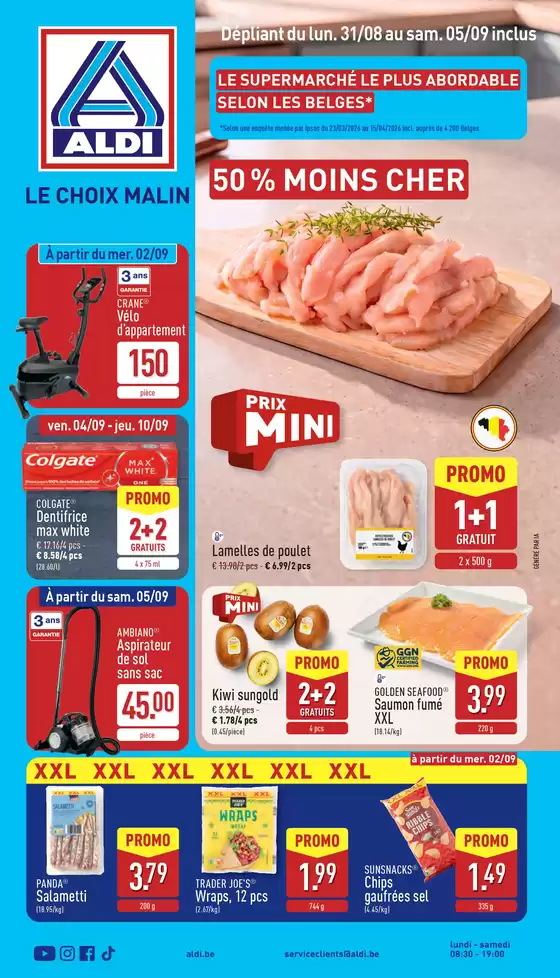 Catalogue Aldi | Meilleures offres et réductions | 2026-08-31T00:00:00.000Z - 2026-09-05T00:00:00.000Z