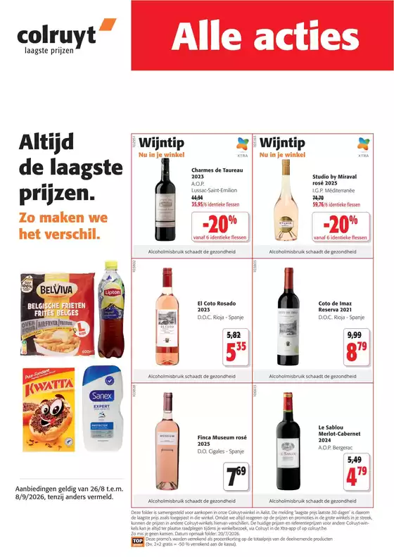 Catalogue Colruyt | Offres exclusives et bonnes affaires | 2026-08-26T00:00:00.000Z - 2026-09-08T00:00:00.000Z