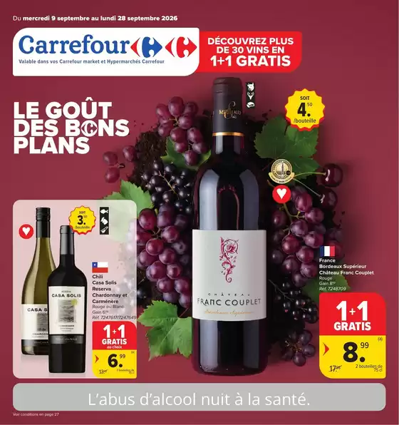 Carrefour Market folder | Catalogue Foire aux vins | 2026-09-09T00:00:00.000Z - 2026-09-28T00:00:00.000Z